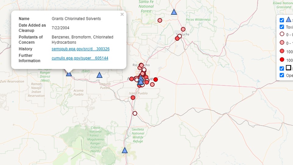 superfund and toxic release inventory map
